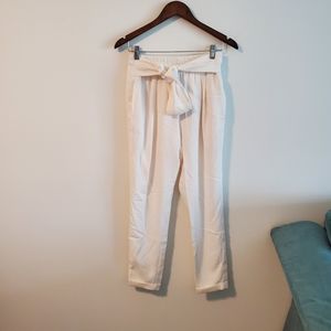 NWT relaxed leg high waist off white trouser pants size small RO&DE bow tie